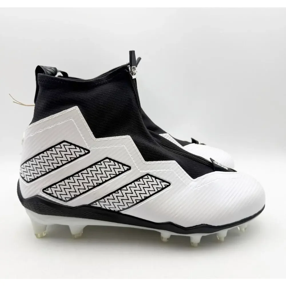 ADIDAS Men's Nasty 2.0 Football Cleats Size 9 White Black Zipper NWOB GV8306